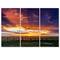 Designart - Dramatic Sunset over Prairie - Large Landscape Canvas Art